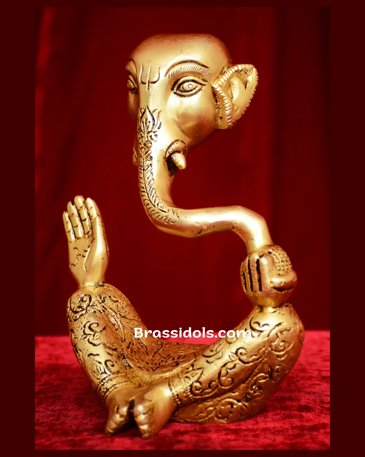 Brass Modern ganesha idol - 7.5 inches - image 3