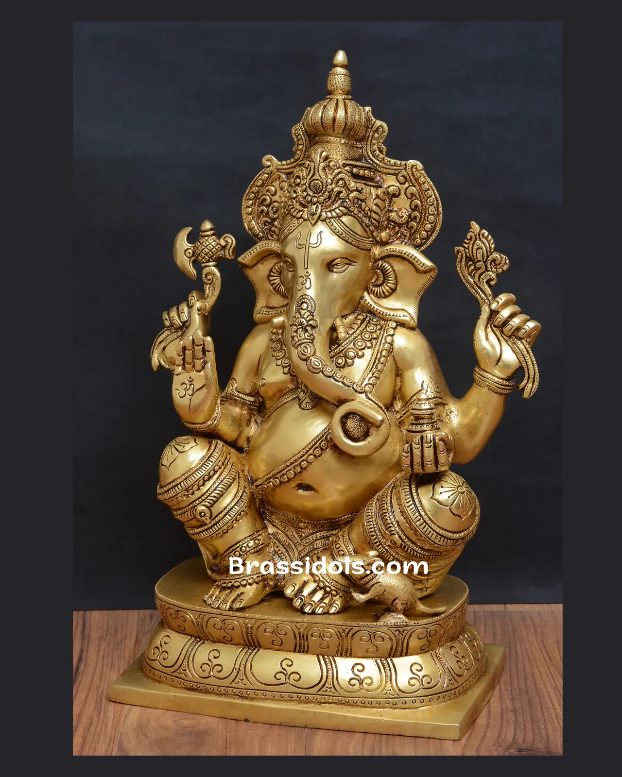 Brass Ganesha idol- 15 inches - image 2
