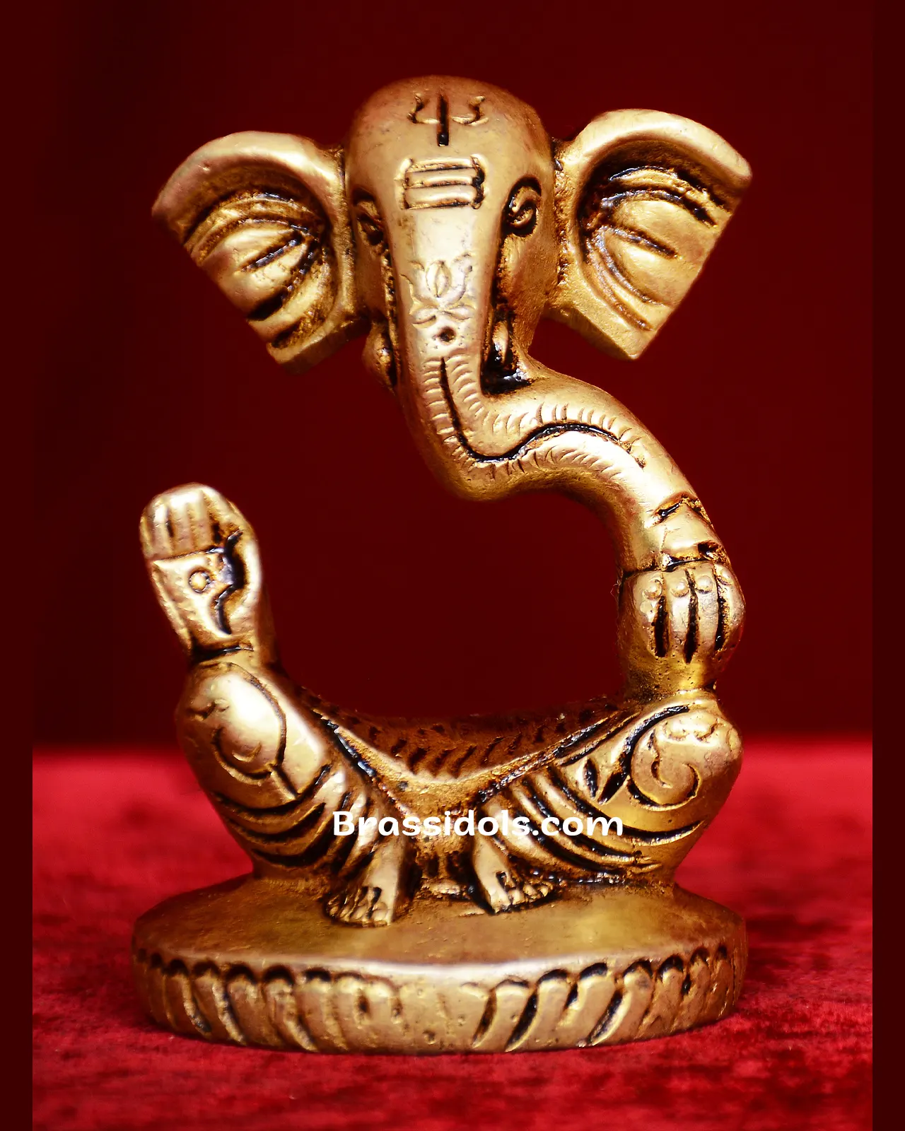 Brass Modern ganesha idol - 3 inches - image 1
