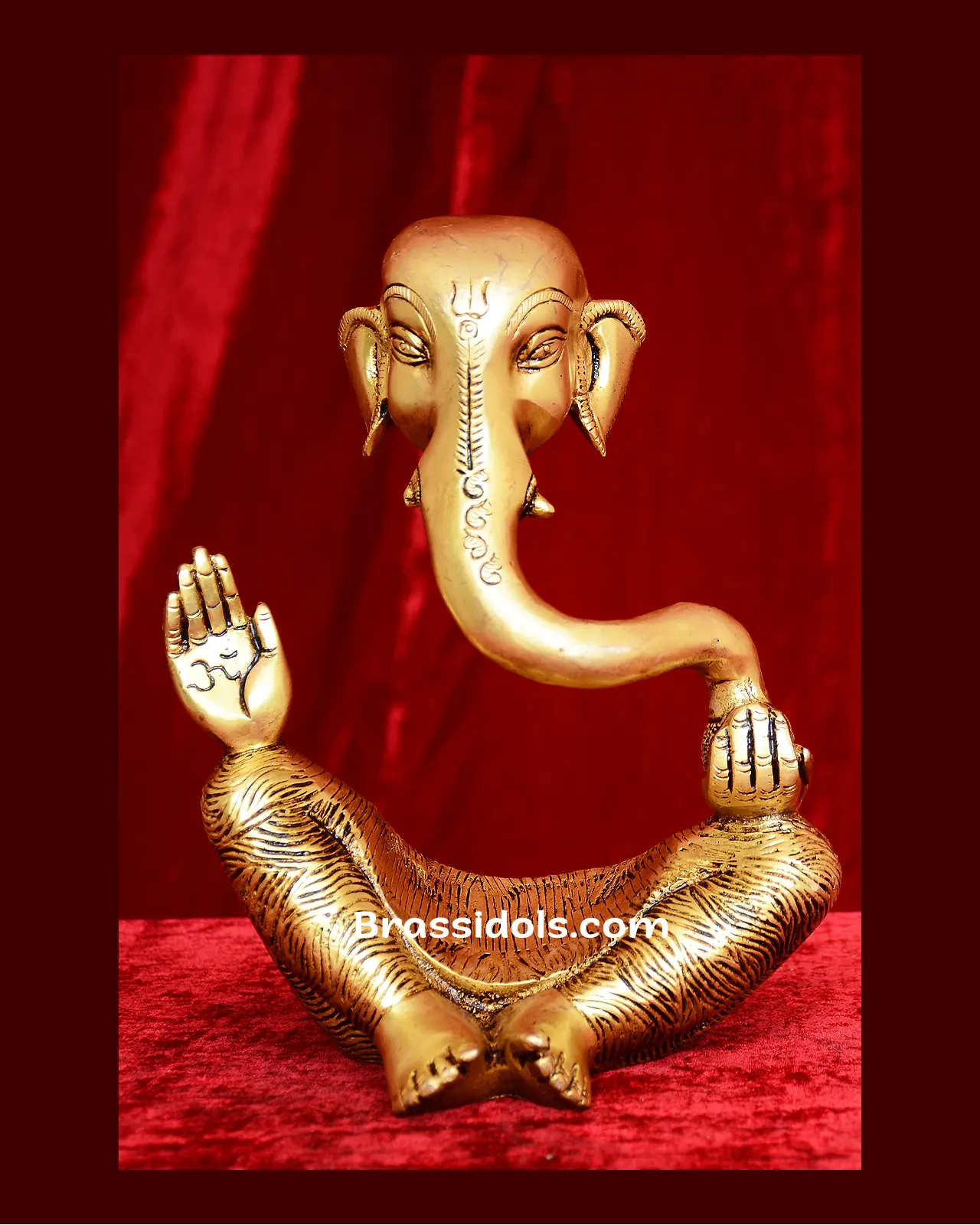 Brass Modern ganesha idol - 9 inches - image 1