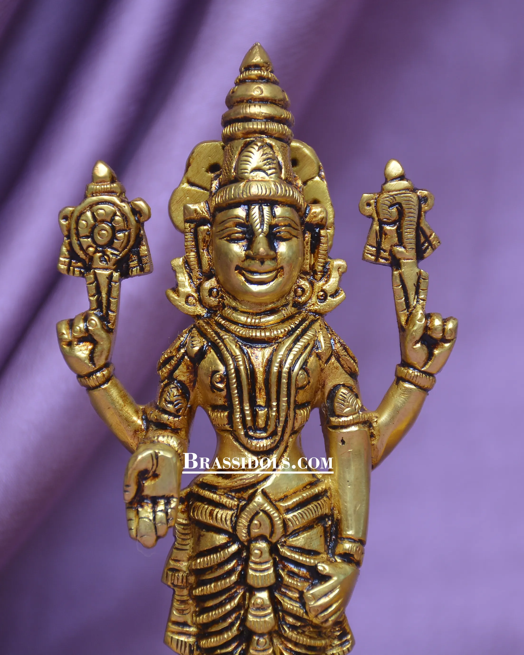 Standing Round Base Tirupati Balaji 6 Inch - image 2