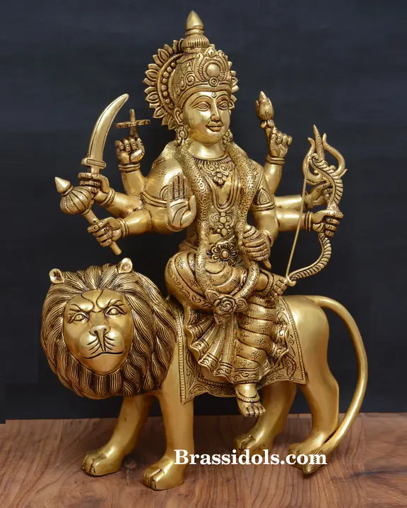 Brass Durga (16 Inch) - image 2