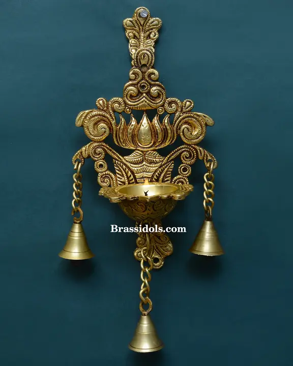 Wall Hanging Diya with bell - image 1