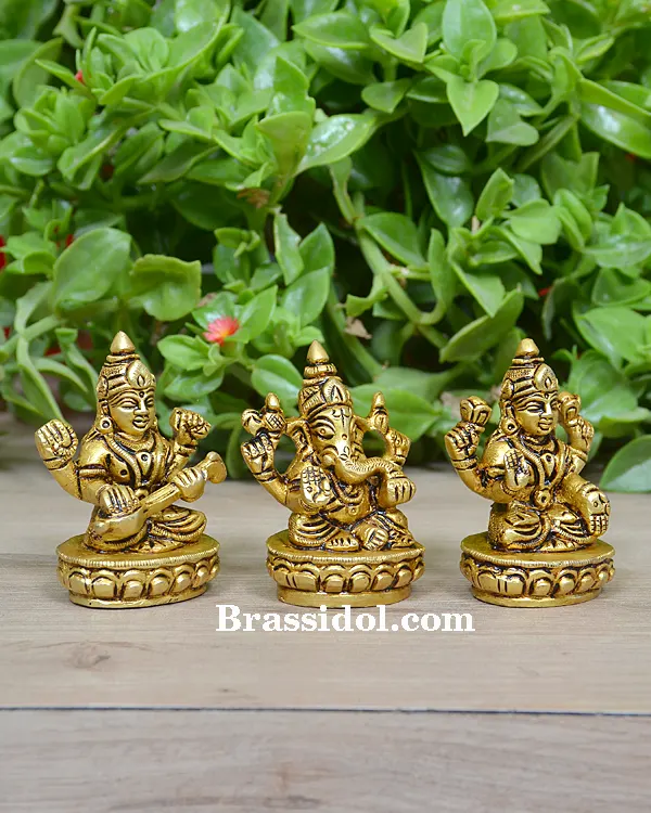 Lakshmi Ganesh Oval Base 700gm - image 2