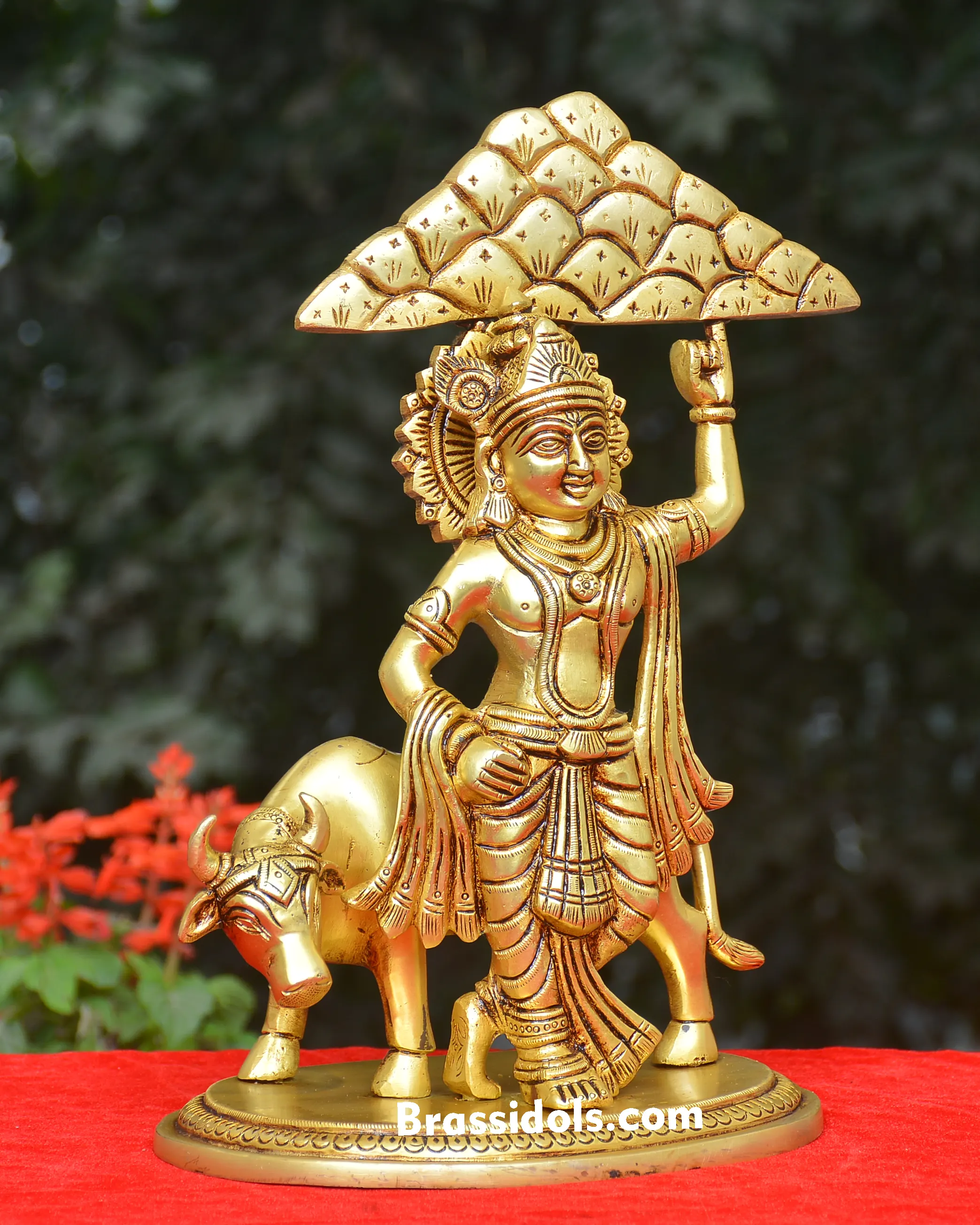 Standing Cow Govardhan Krishna - image 2