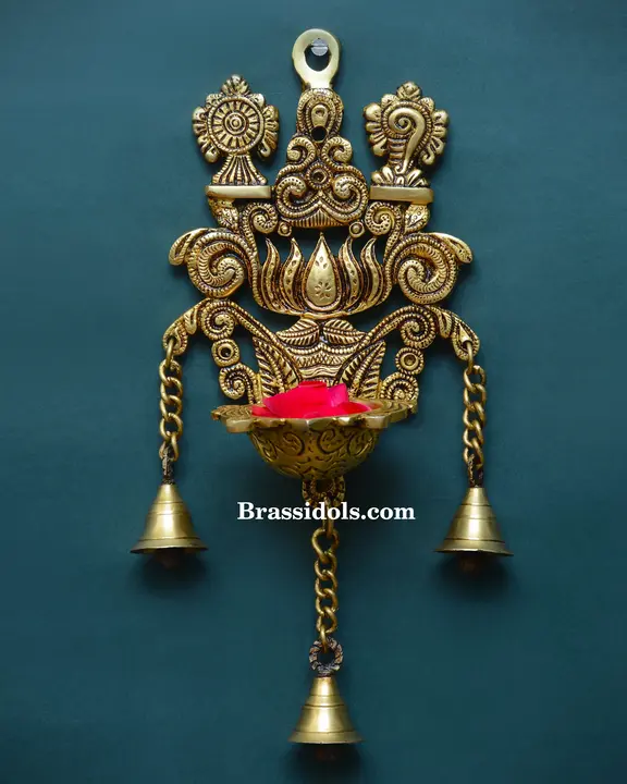 Wall Hanging Diya with bell - image 2