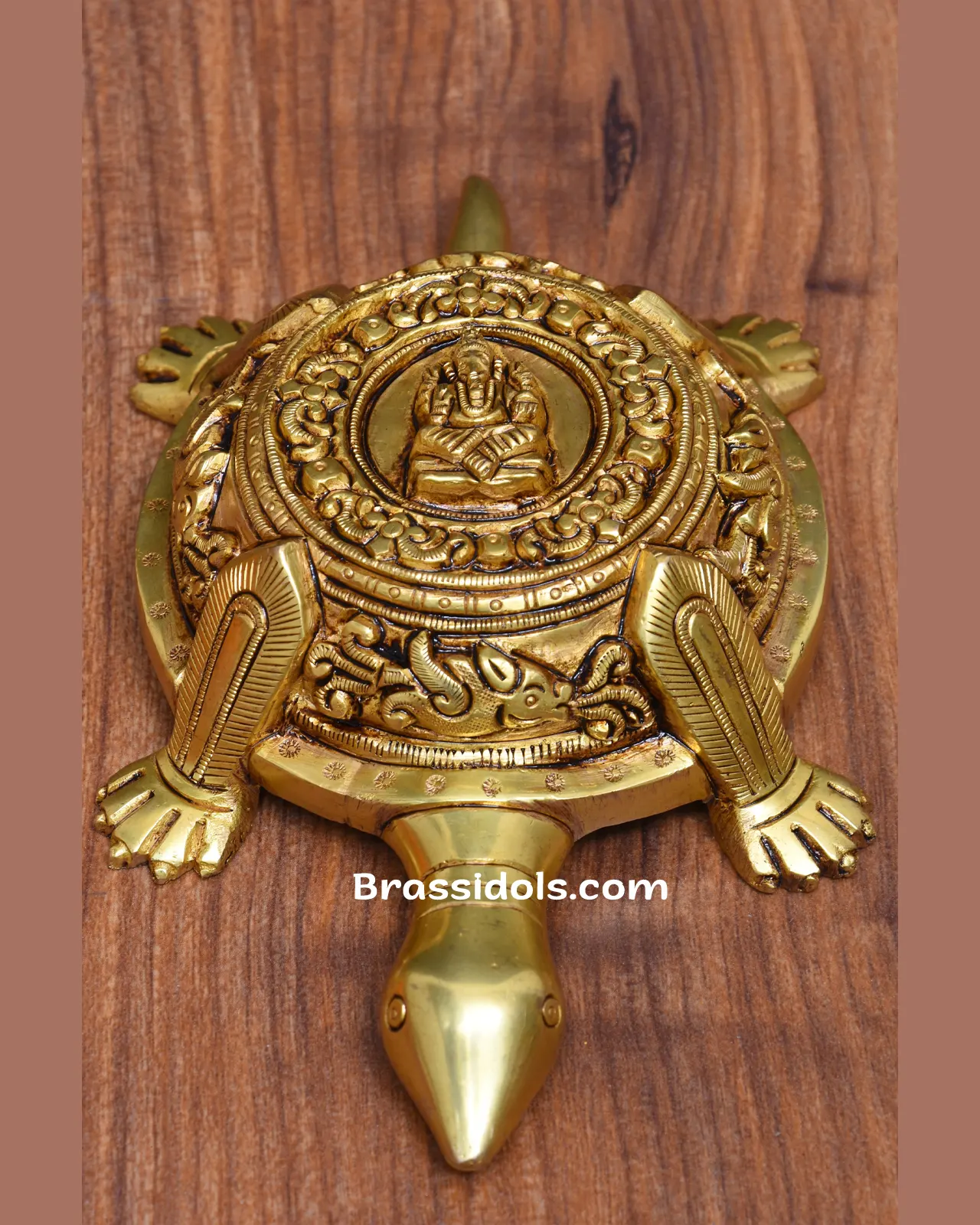 Brass Tortoies Ganesh (2 Inch) - image 1