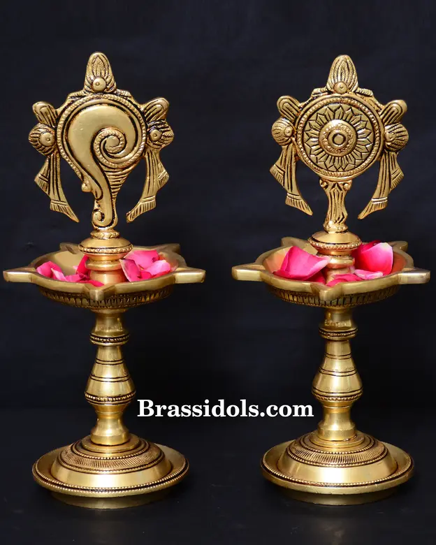 Standing Shank Chakra Deepak (Set) - image 1