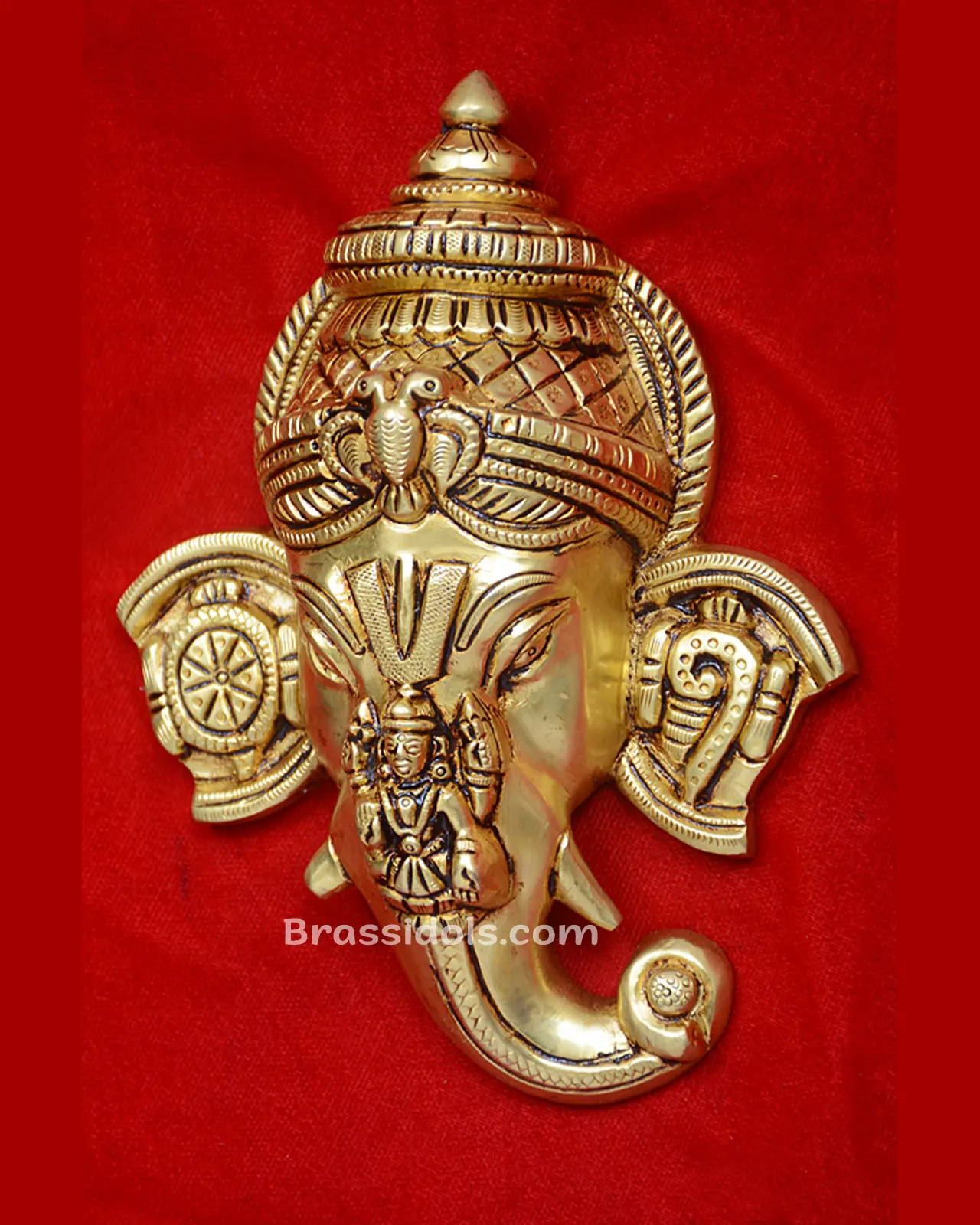 Ganesh Head with Devi and shank Chakra - image 2