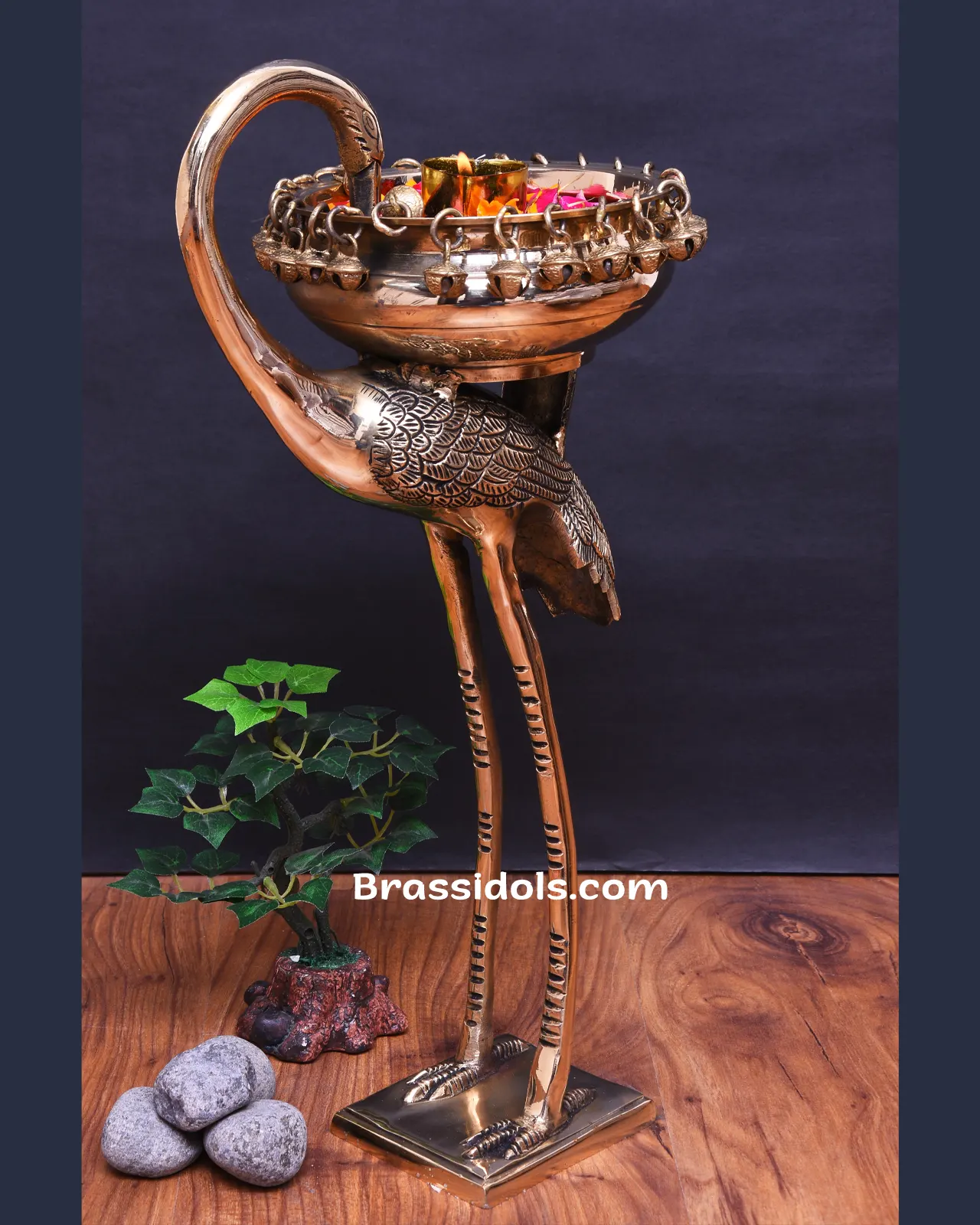 Brass Standing Duck Urli - image 2