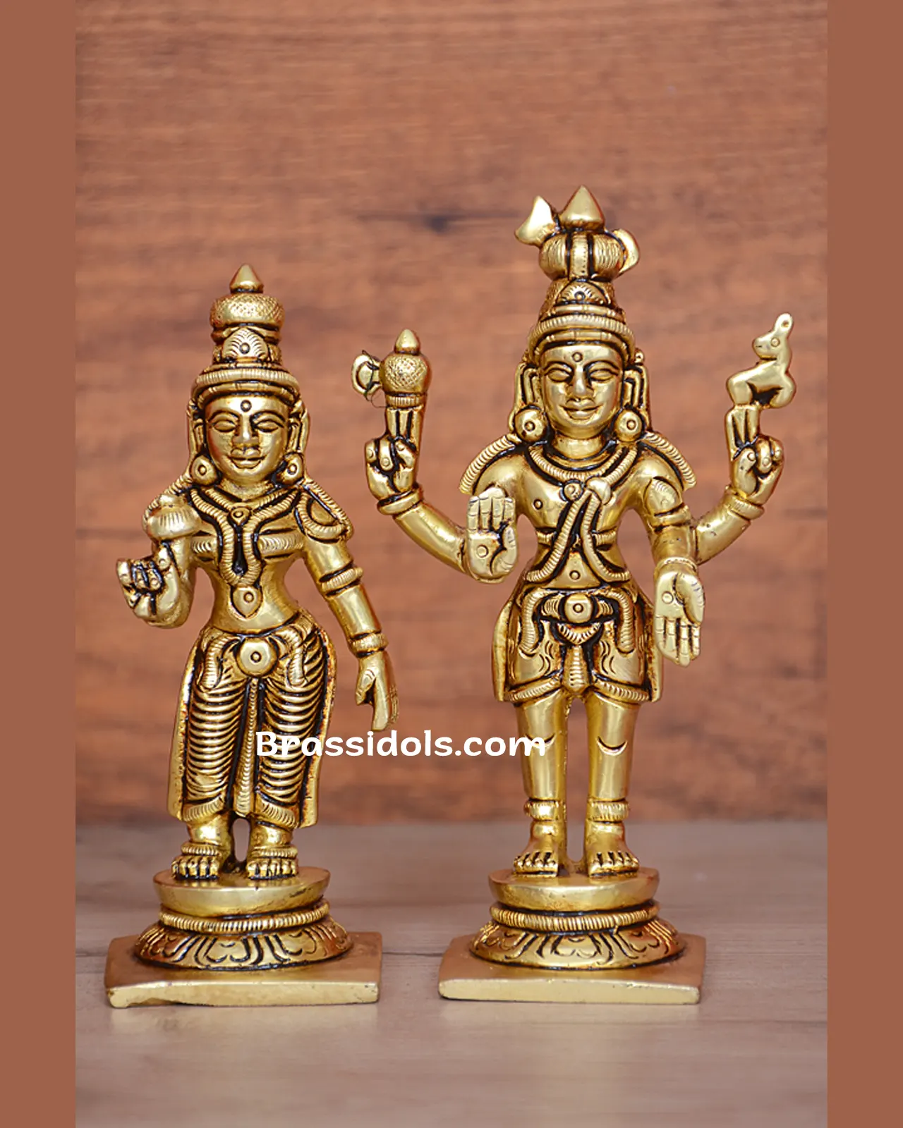 Standing Shiva Parvati with Base - image 1