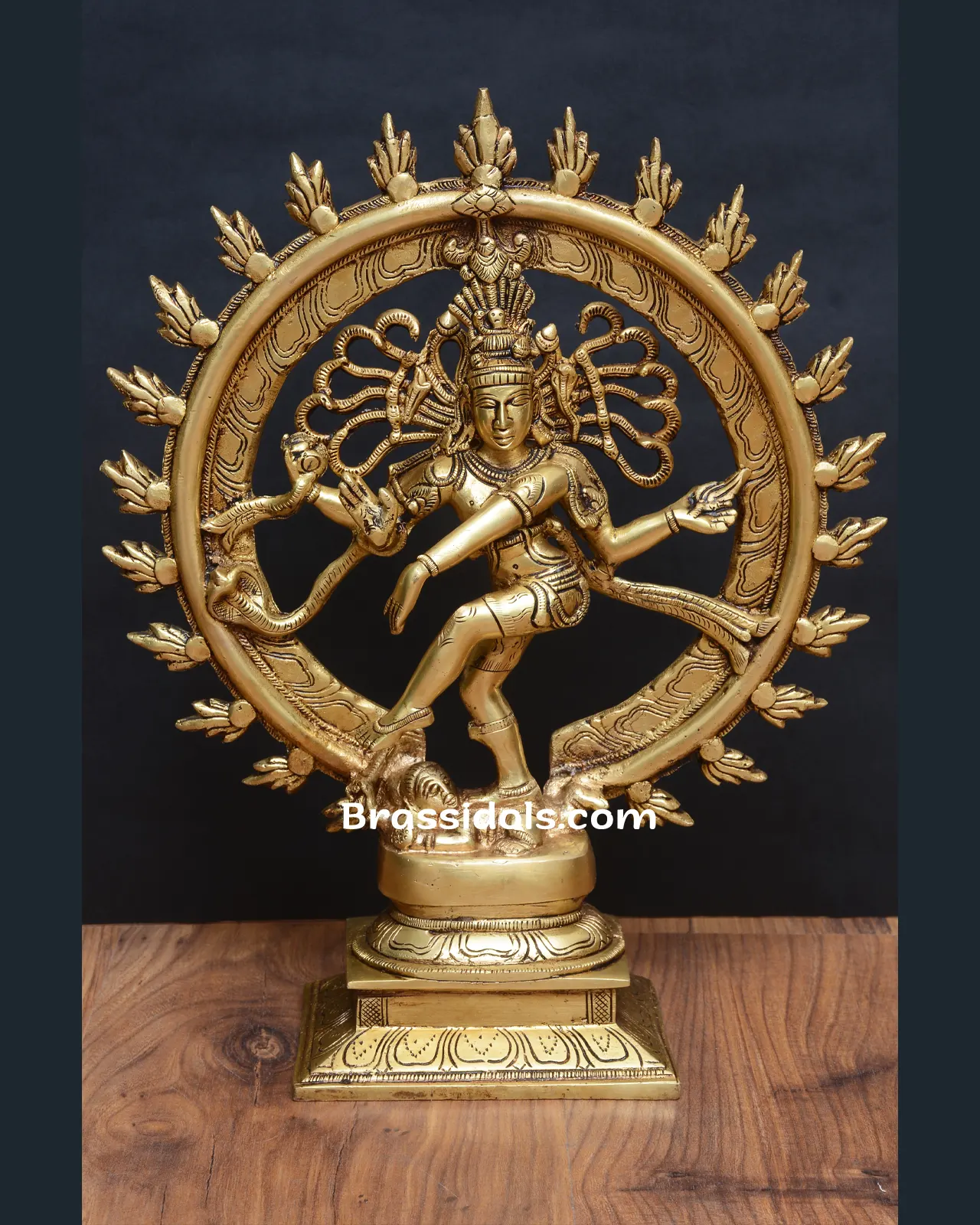 Majestic Chidambaram Thillai Nataraja Brass Idol - 14 Inches - image 1