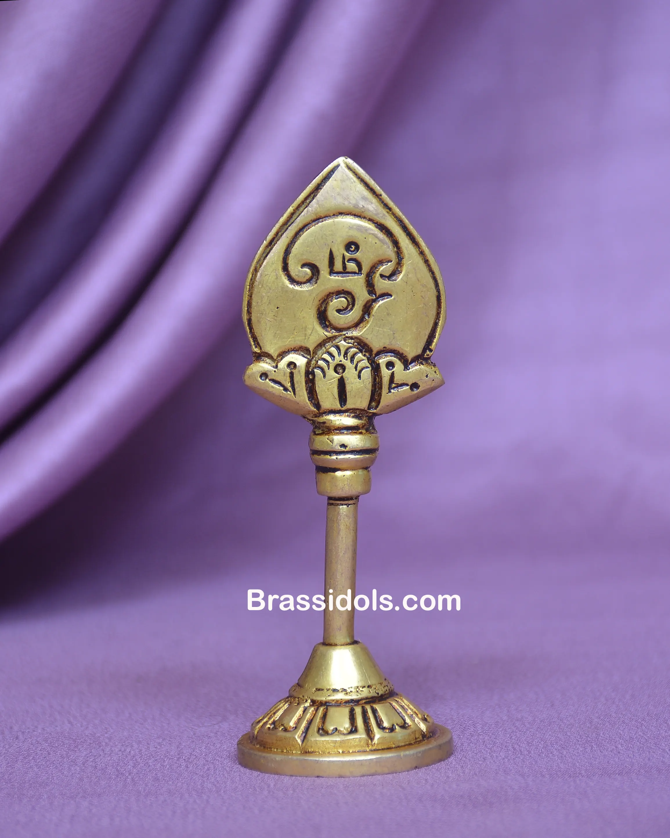 Brass Om Vel Bhala For Car Dashboard 4 inches - image 1