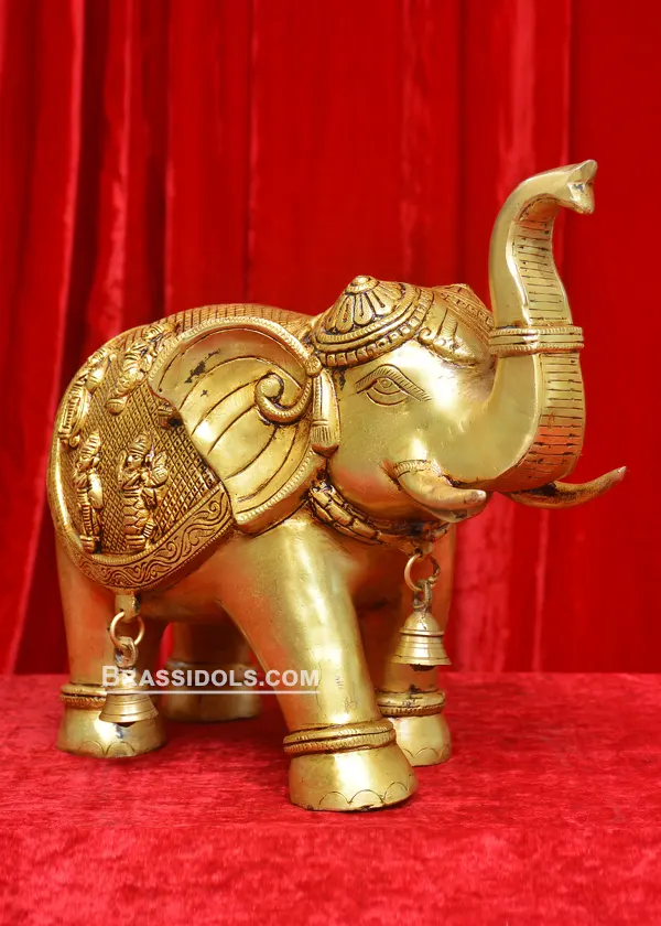 Brass Dasaavtaar Elephant 10 inch - image 1