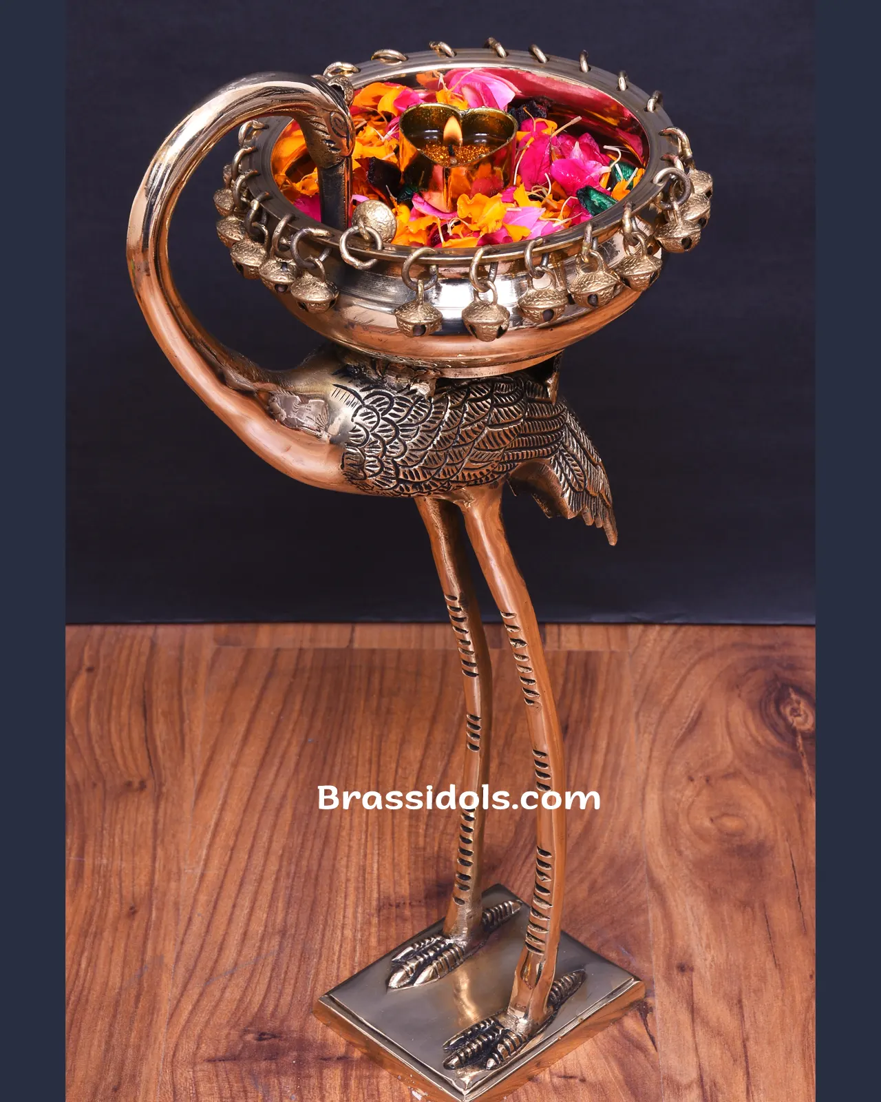 Brass Standing Duck Urli - image 1