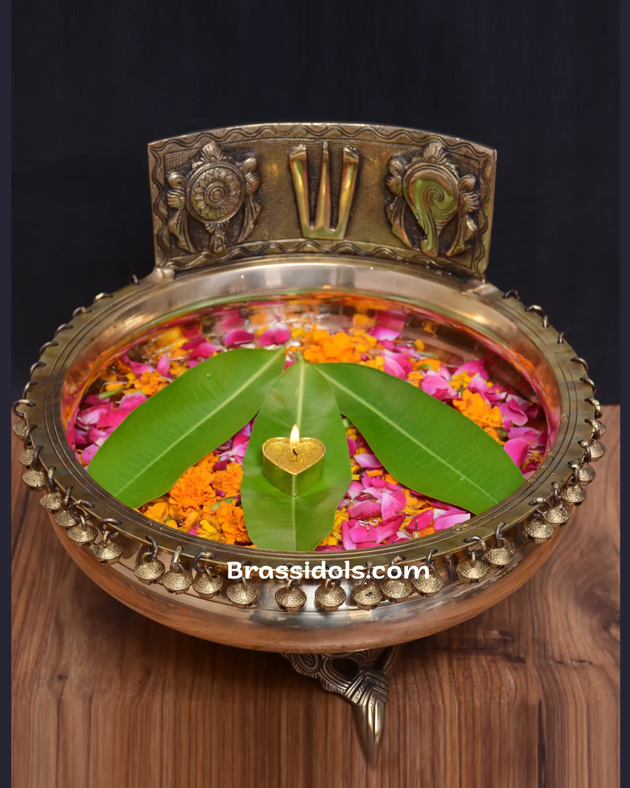 Brass Shank Chakra Urli - image 1