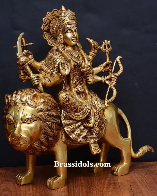 Brass Durga (13 Inch) - image 2
