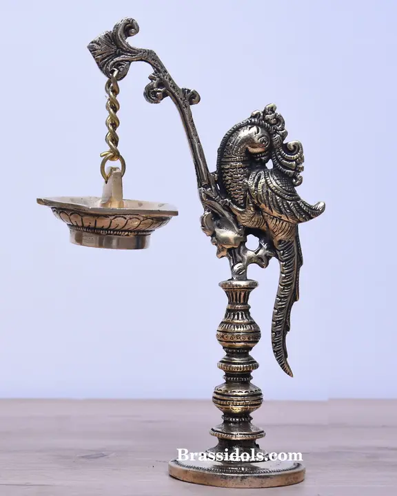 Standing Parrot with diya - image 1