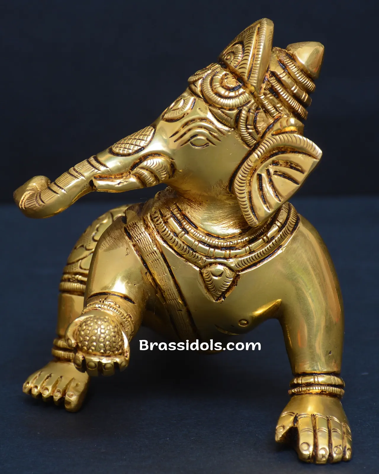 Brass Baby Ganesh idol - 3 inches - image 2