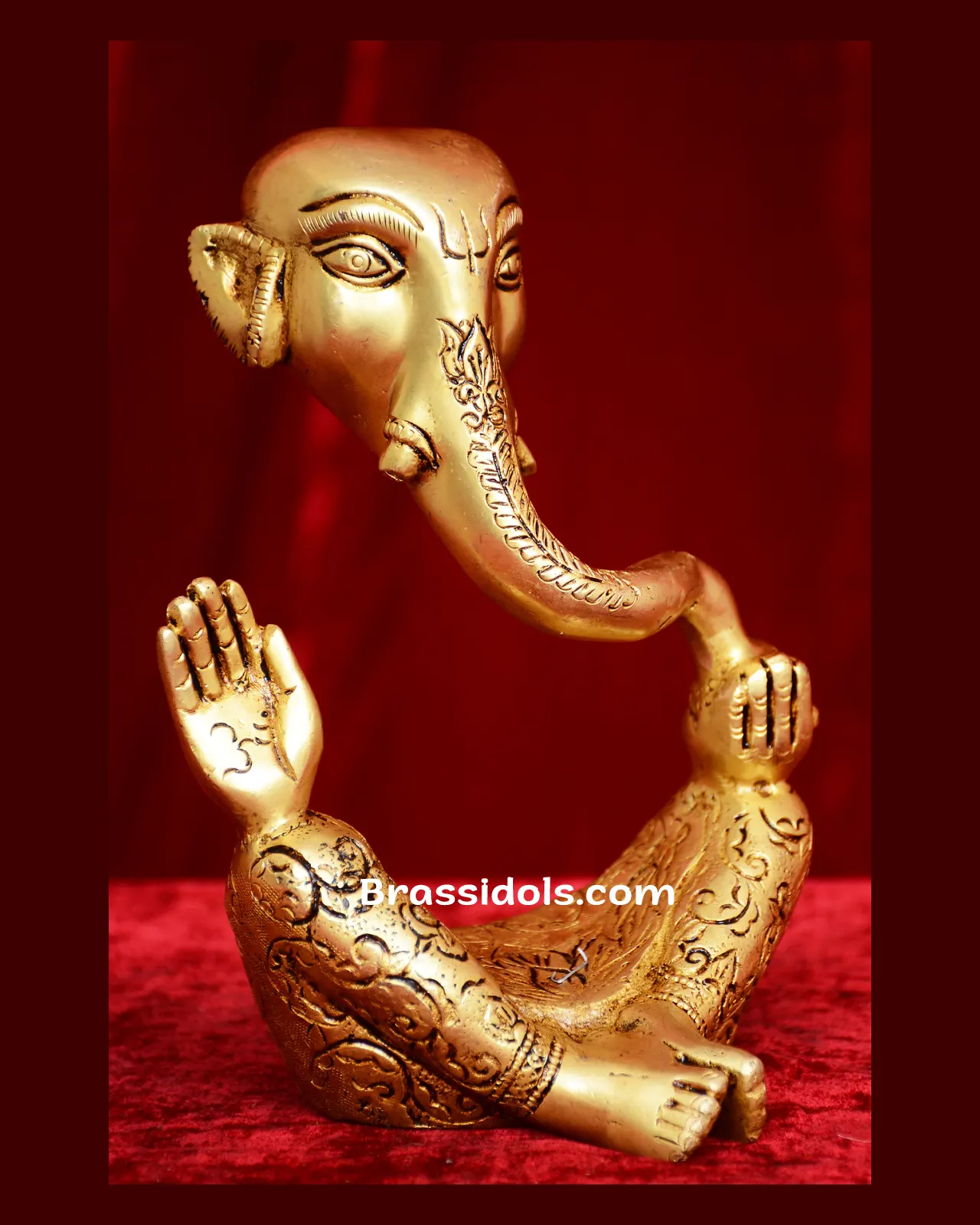 Brass Modern ganesha idol - 7.5 inches - image 2