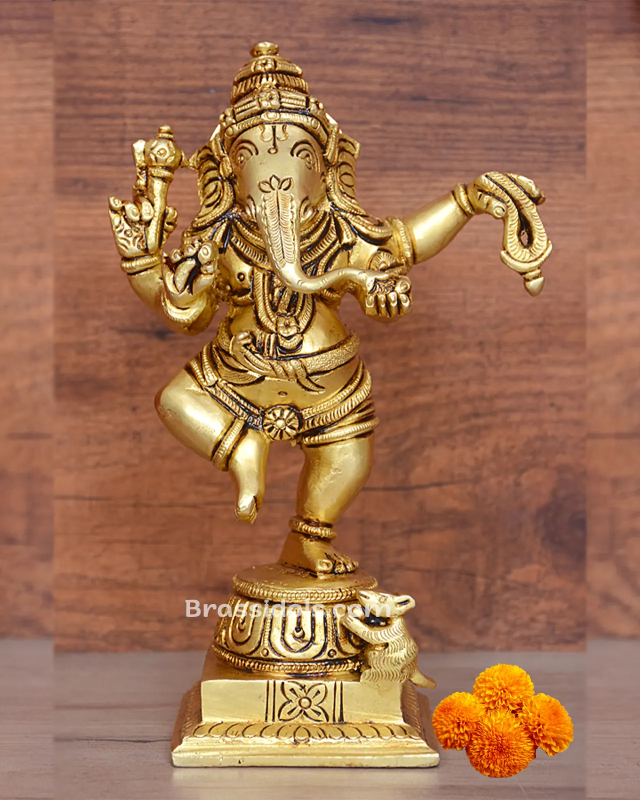 Brass Dancing Ganesh - image 1