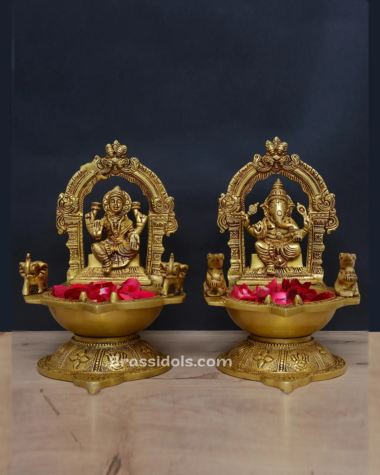 7 Inches Brass Swing Radha Krishna Idol - image 1