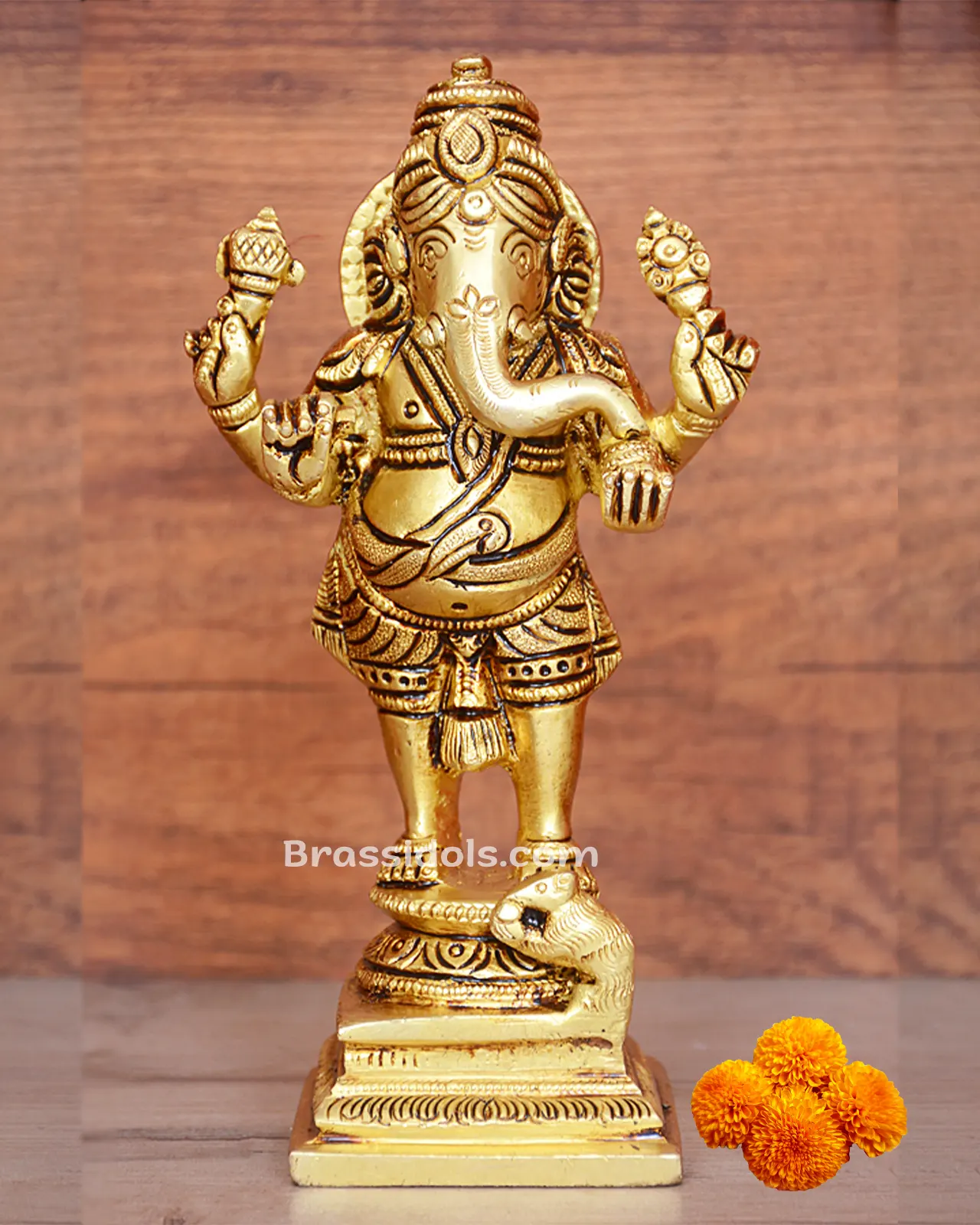 10.5 Inches Brass Kalinga Krishna Idol - image 1