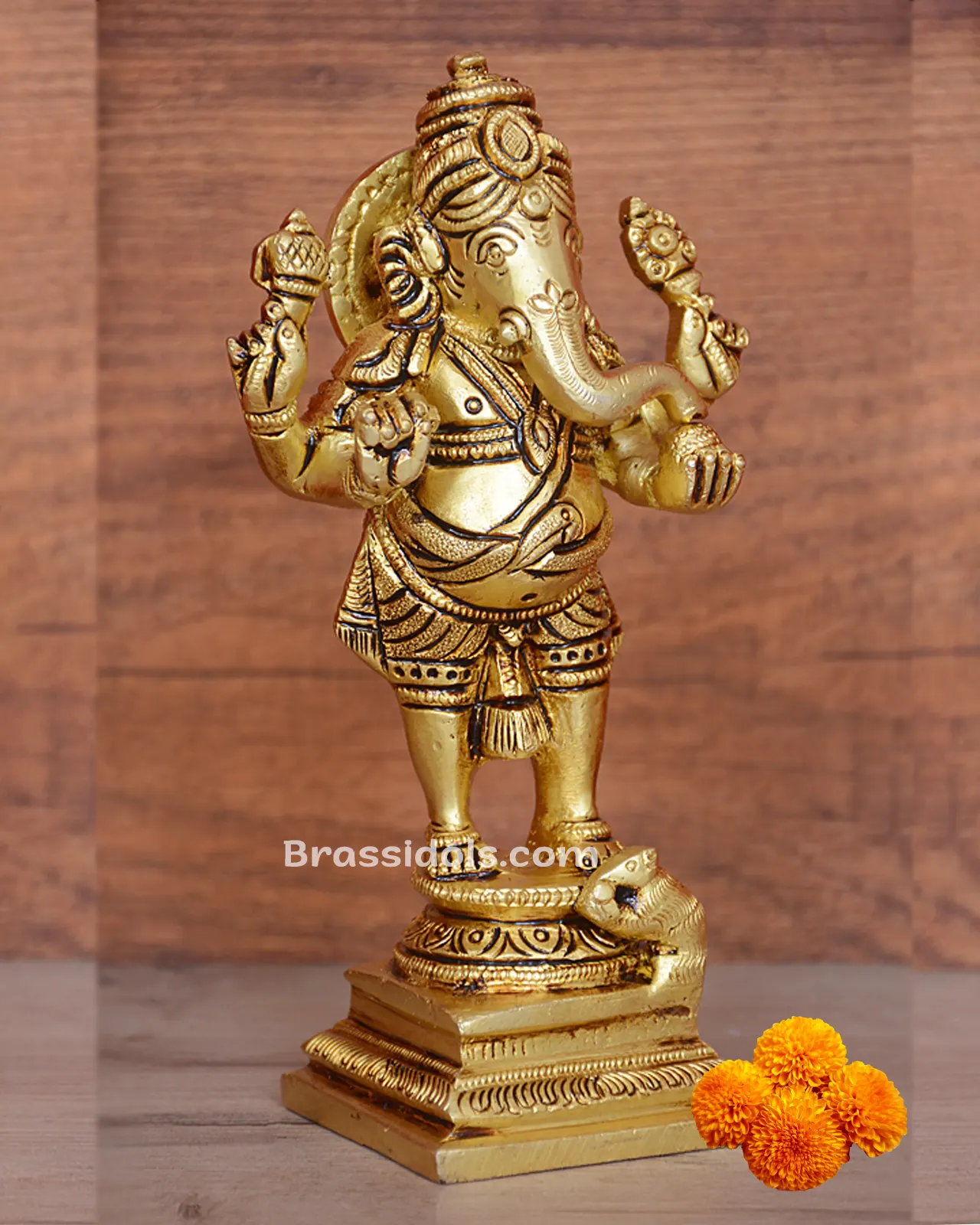 10.5 Inches Brass Kalinga Krishna Idol - image 2