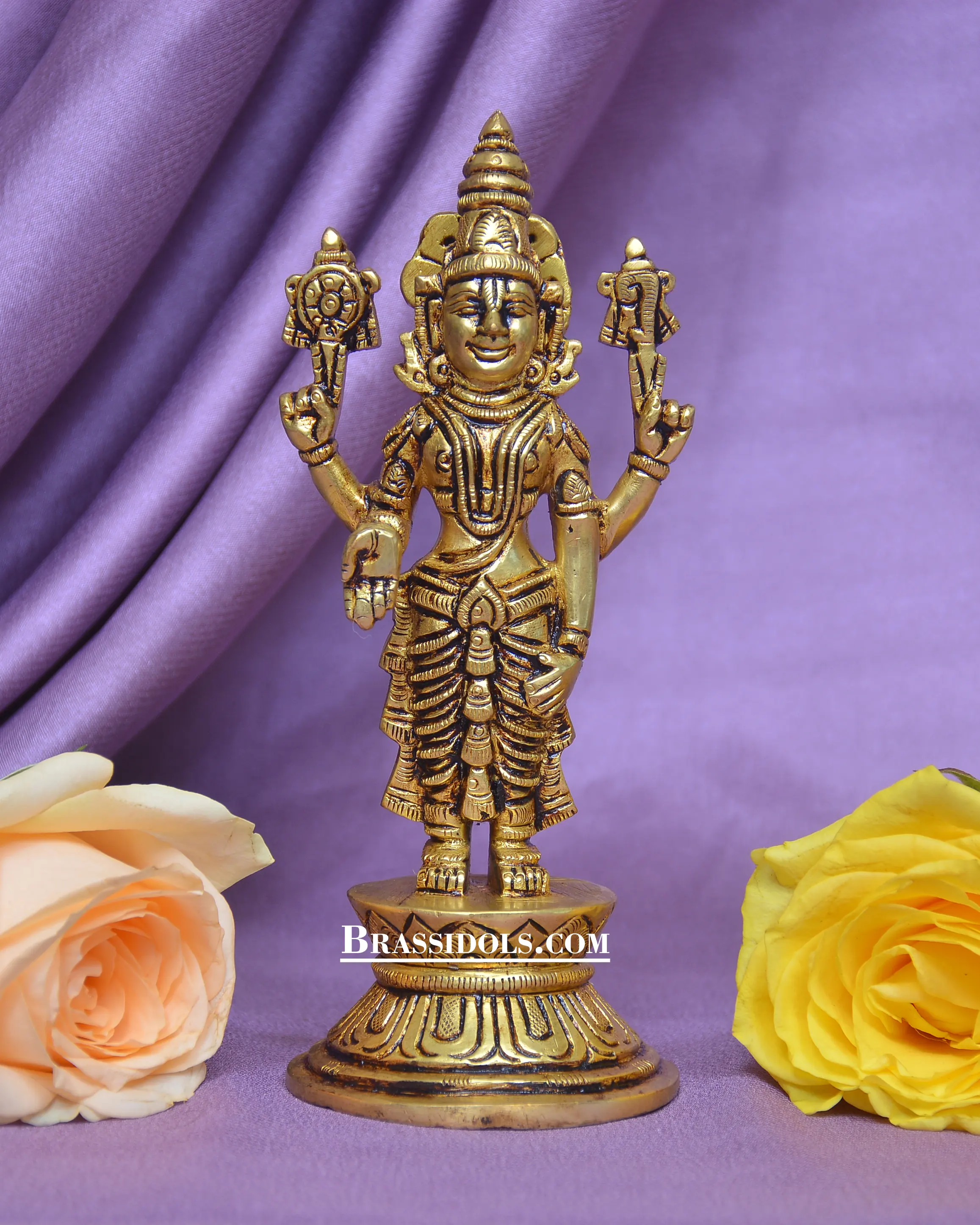 Standing Round Base Tirupati Balaji 6 Inch - image 1