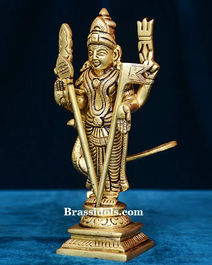 Exquisite Vel Kodi Murugan with Mayil Brass Idol - image 2