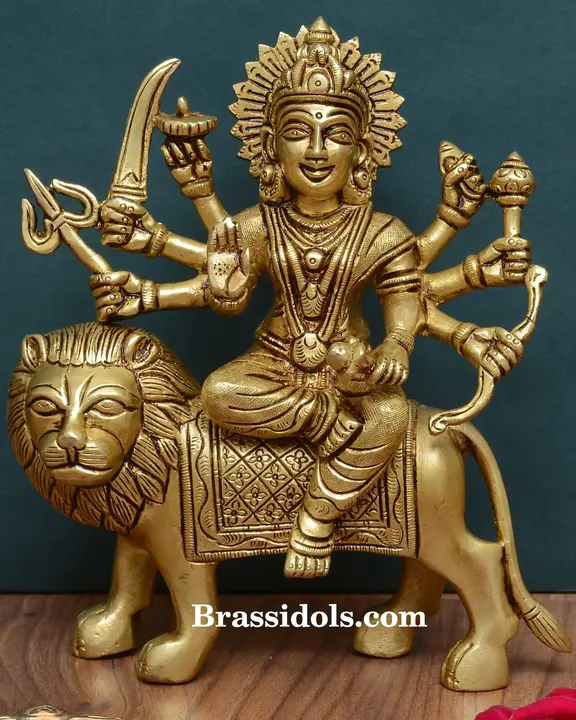 Brass Durga (7 Inch) - image 1