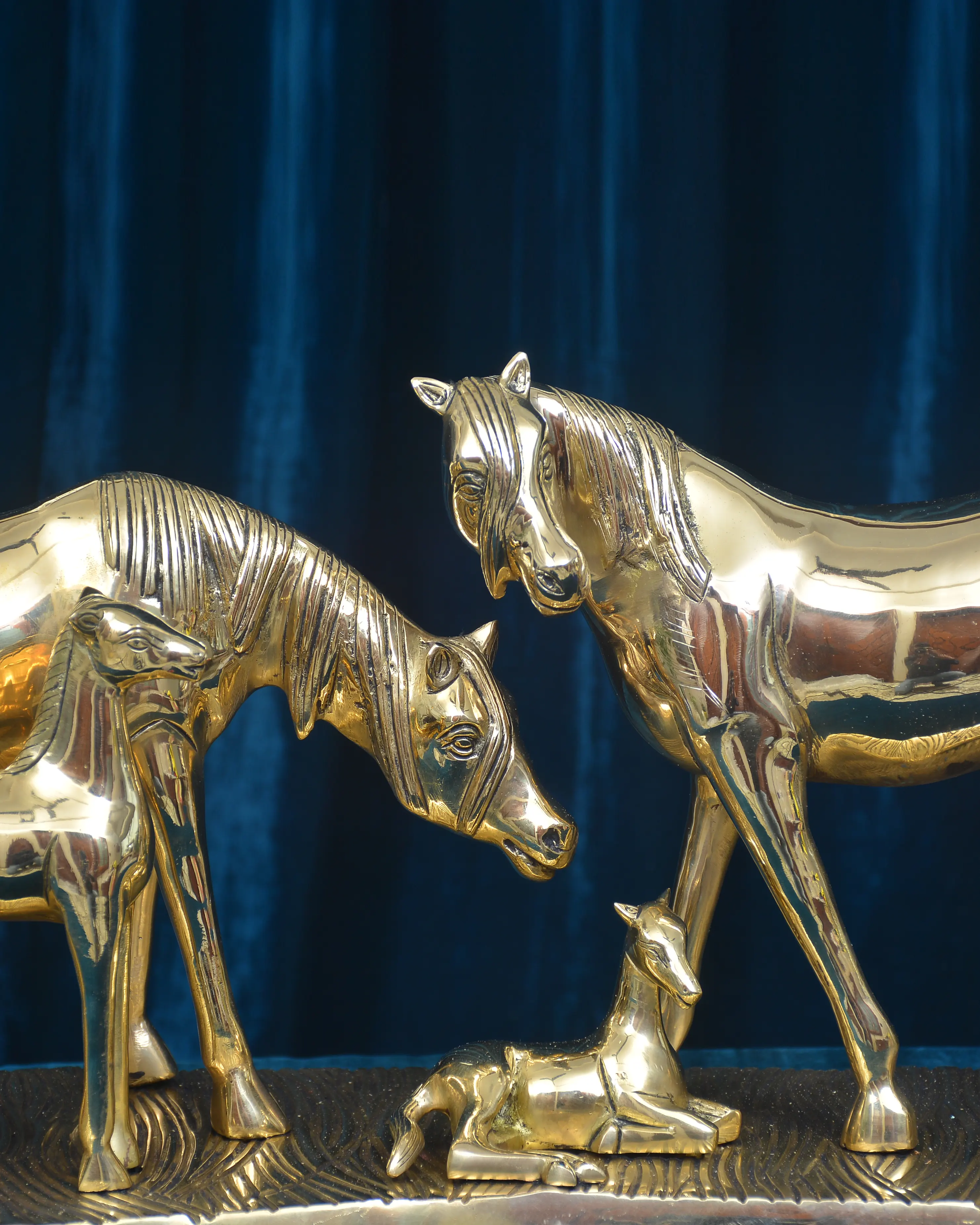 BRASS HORSE SET - image 2
