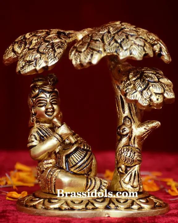 Butter Pot Krishna with Flute - image 1
