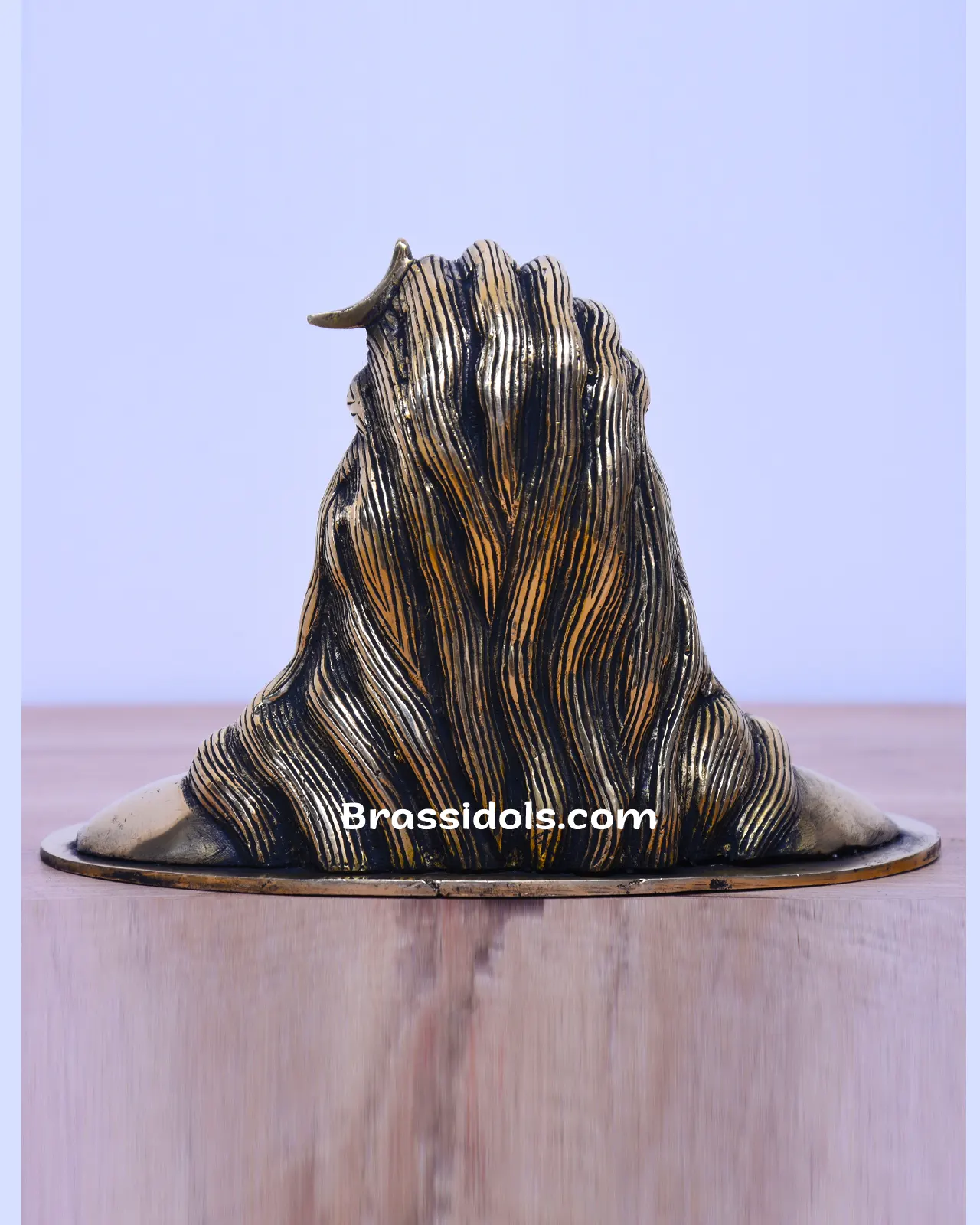 Pure Adiyogi with Golden Base Brass Idol - 5 Inches - image 2