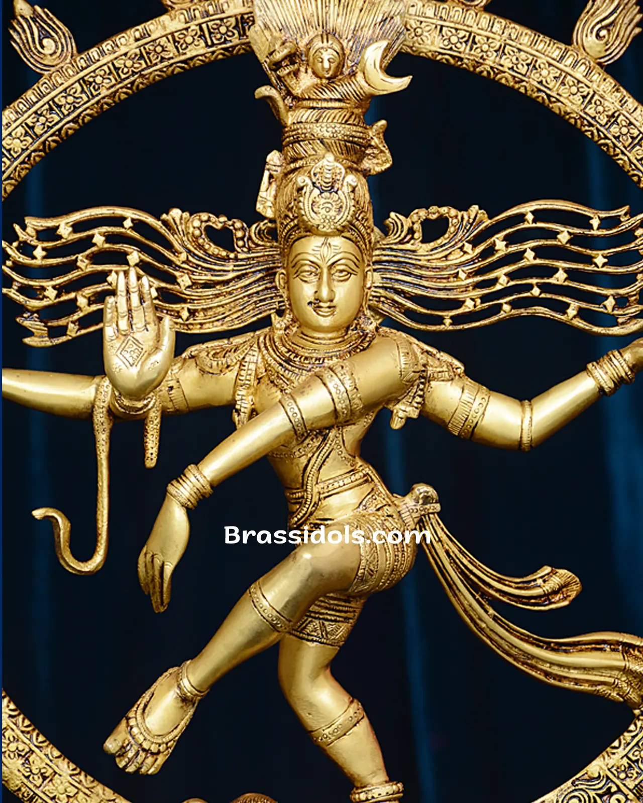 Mystical Thillai Ananda Tandava Nataraja Brass Idol - 23 Inches - image 2