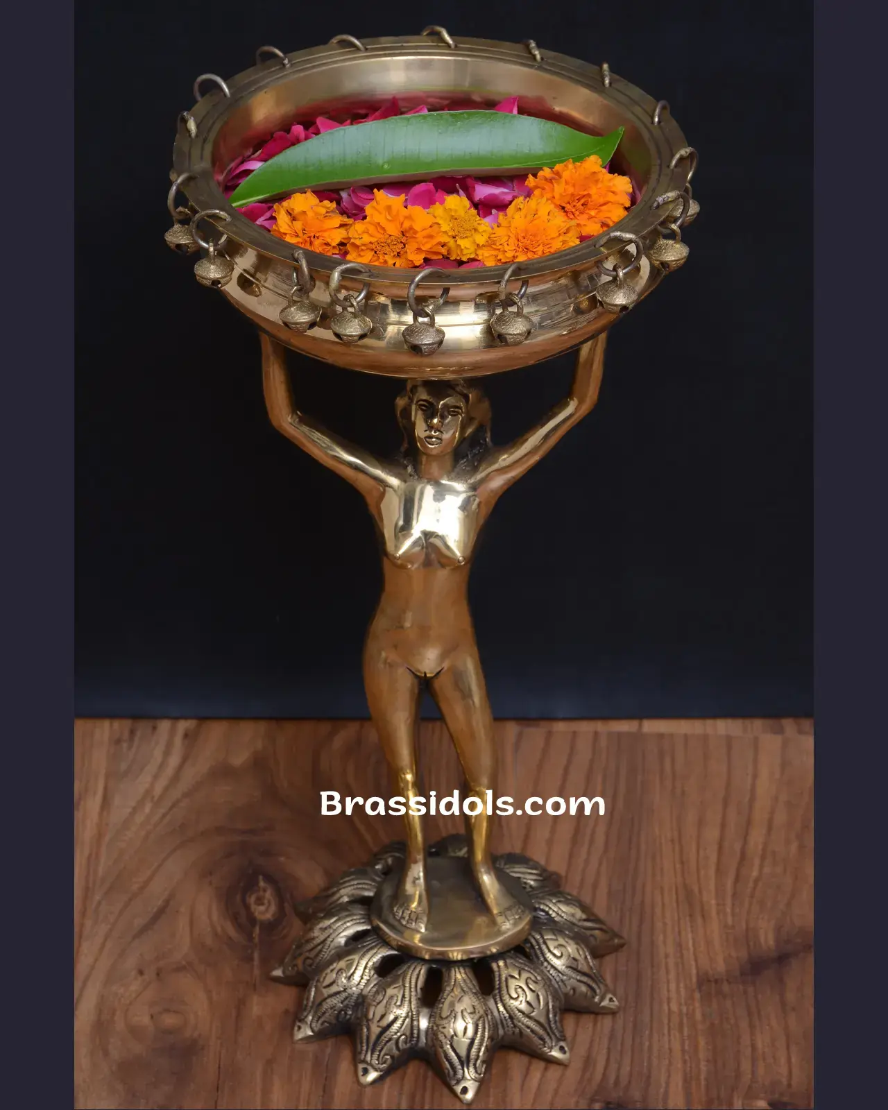 Brass Standing Lady Urli - image 2