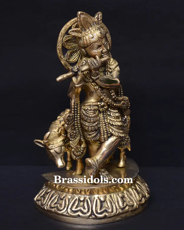 Round Base Cow Krishna - image 2