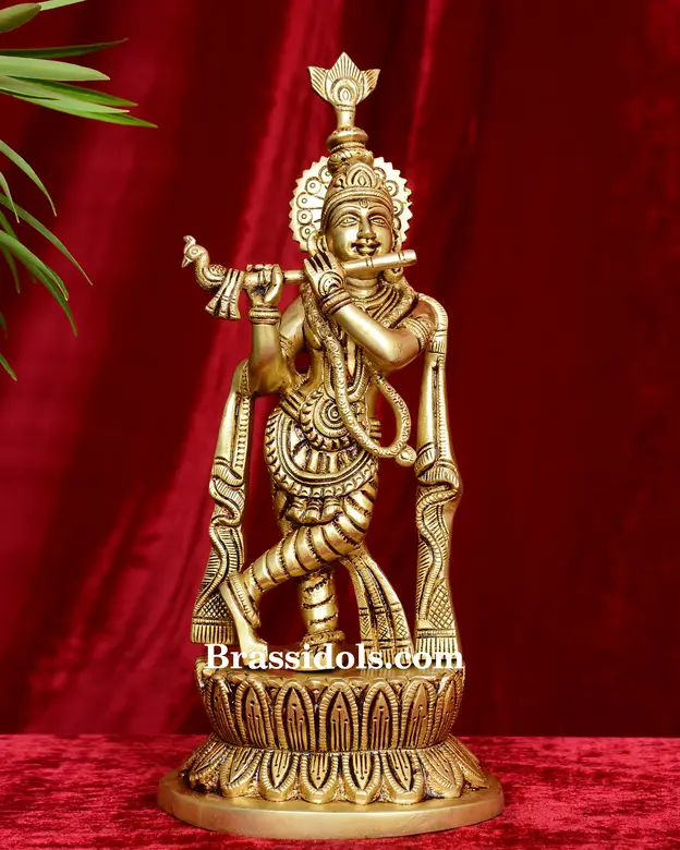 Standing Krishna round Base - image 1
