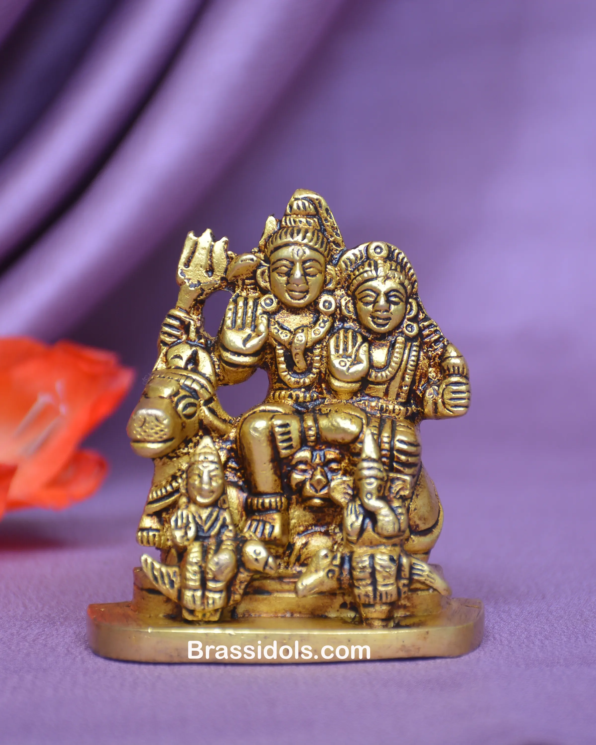 Brass Small Shiv Family 3 Inches - image 2