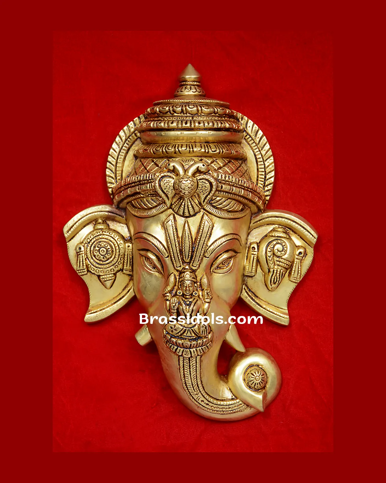 Ganesh Head with Devi and shank Chakra - image 1
