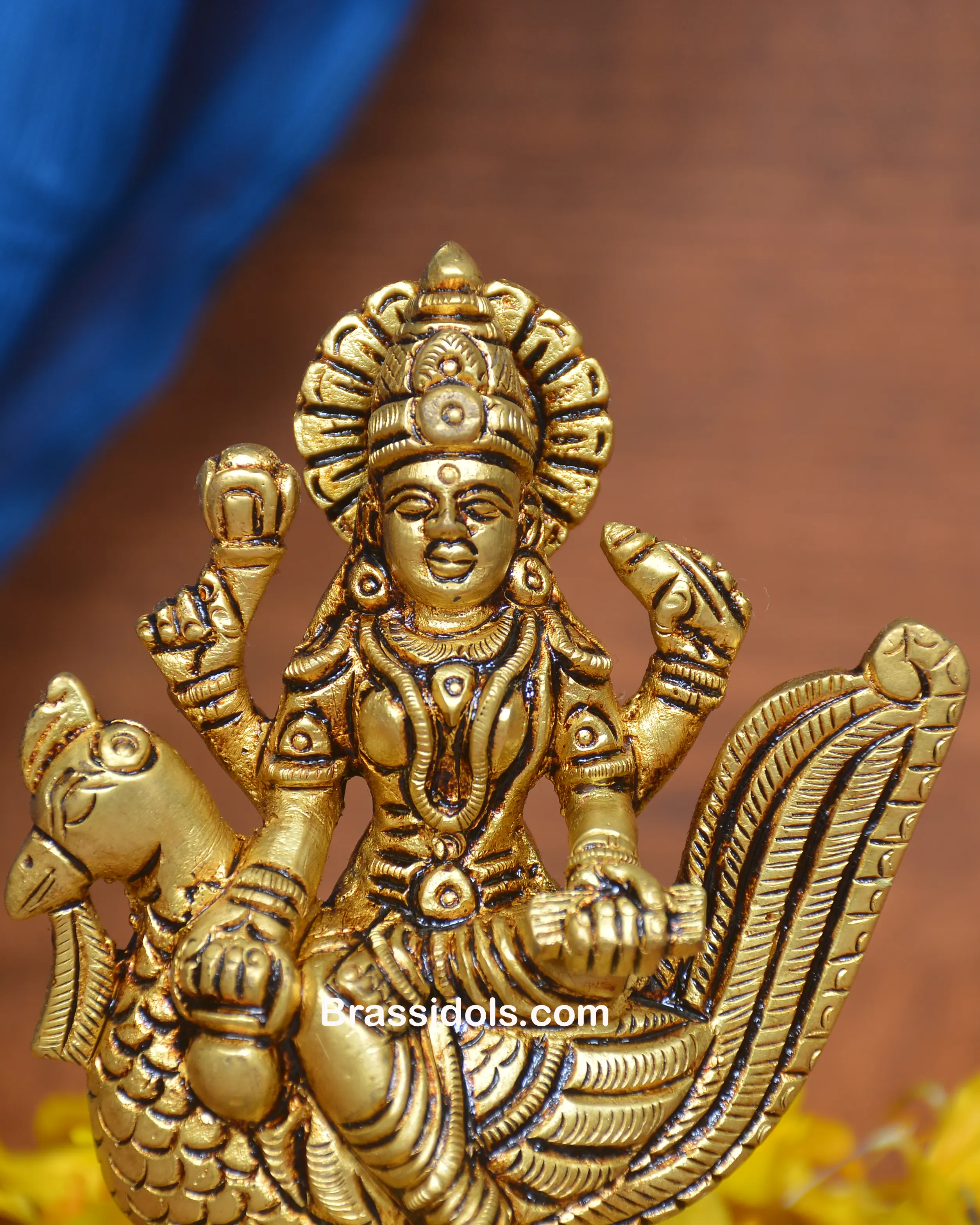 ROUND BASE GAYETRI MAA SITTING ON DUCK - image 2