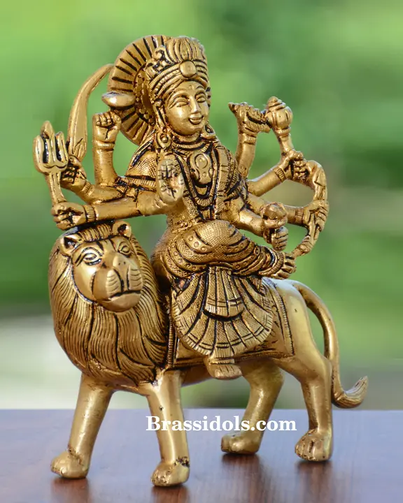 Brass Durga (6 Inch) - image 2
