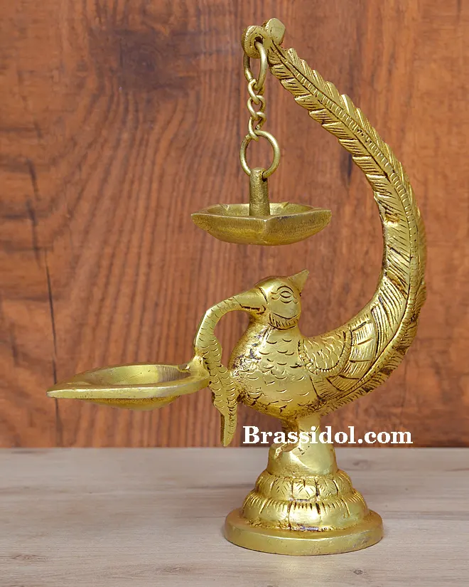 Peacock Hanging With Diya - image 2