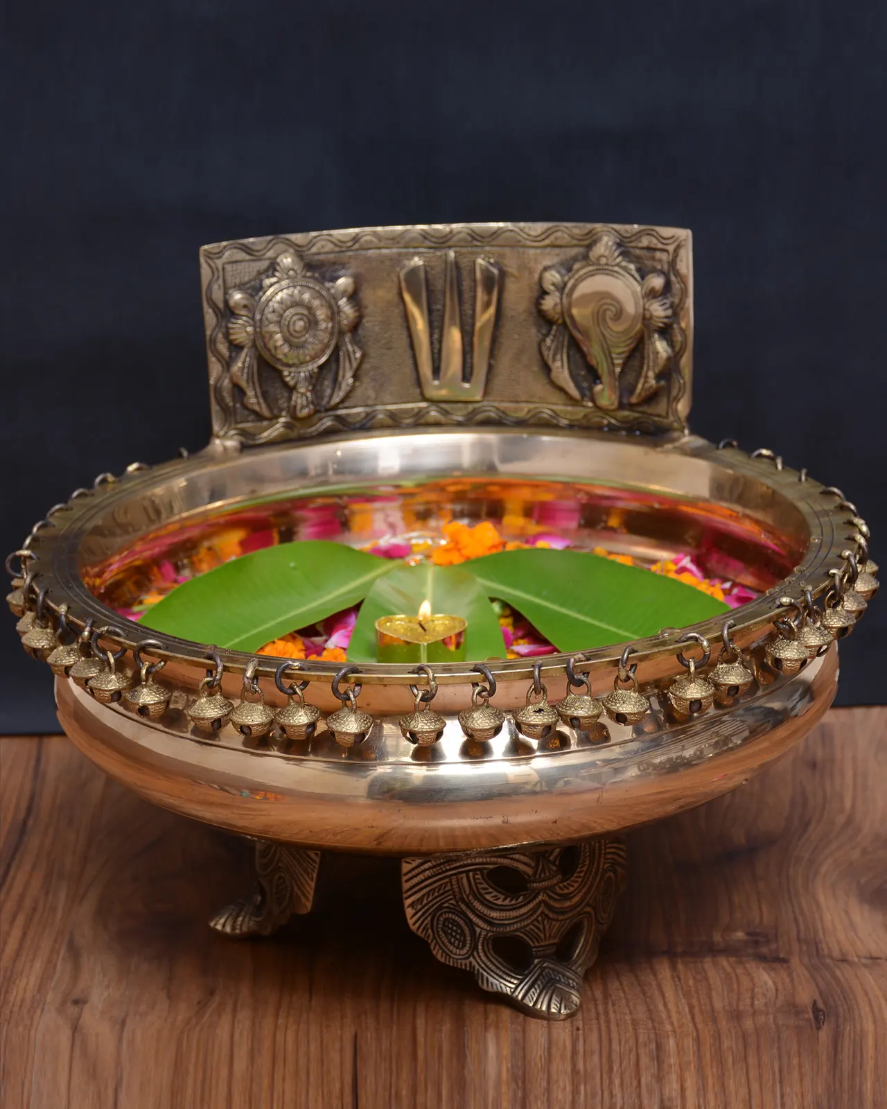 Brass Shank Chakra Urli - image 2