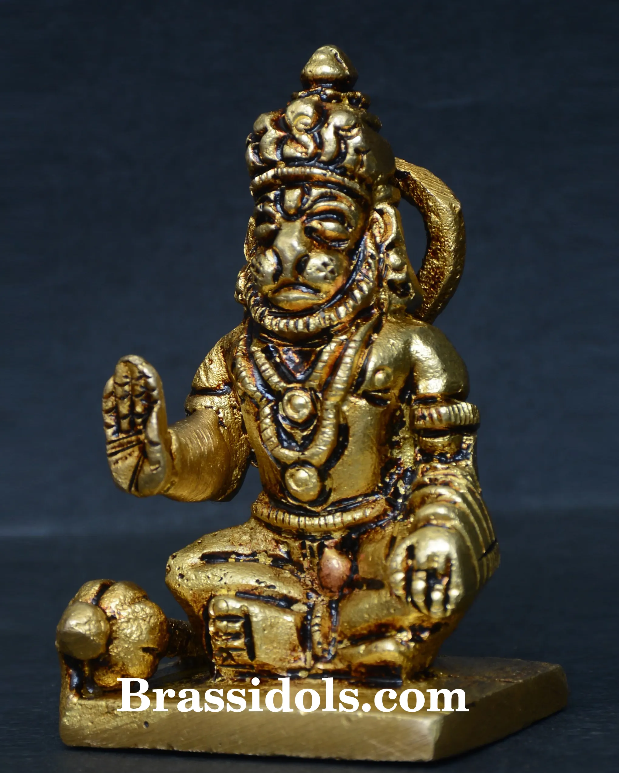 Base with Sitting Hanuman - image 2