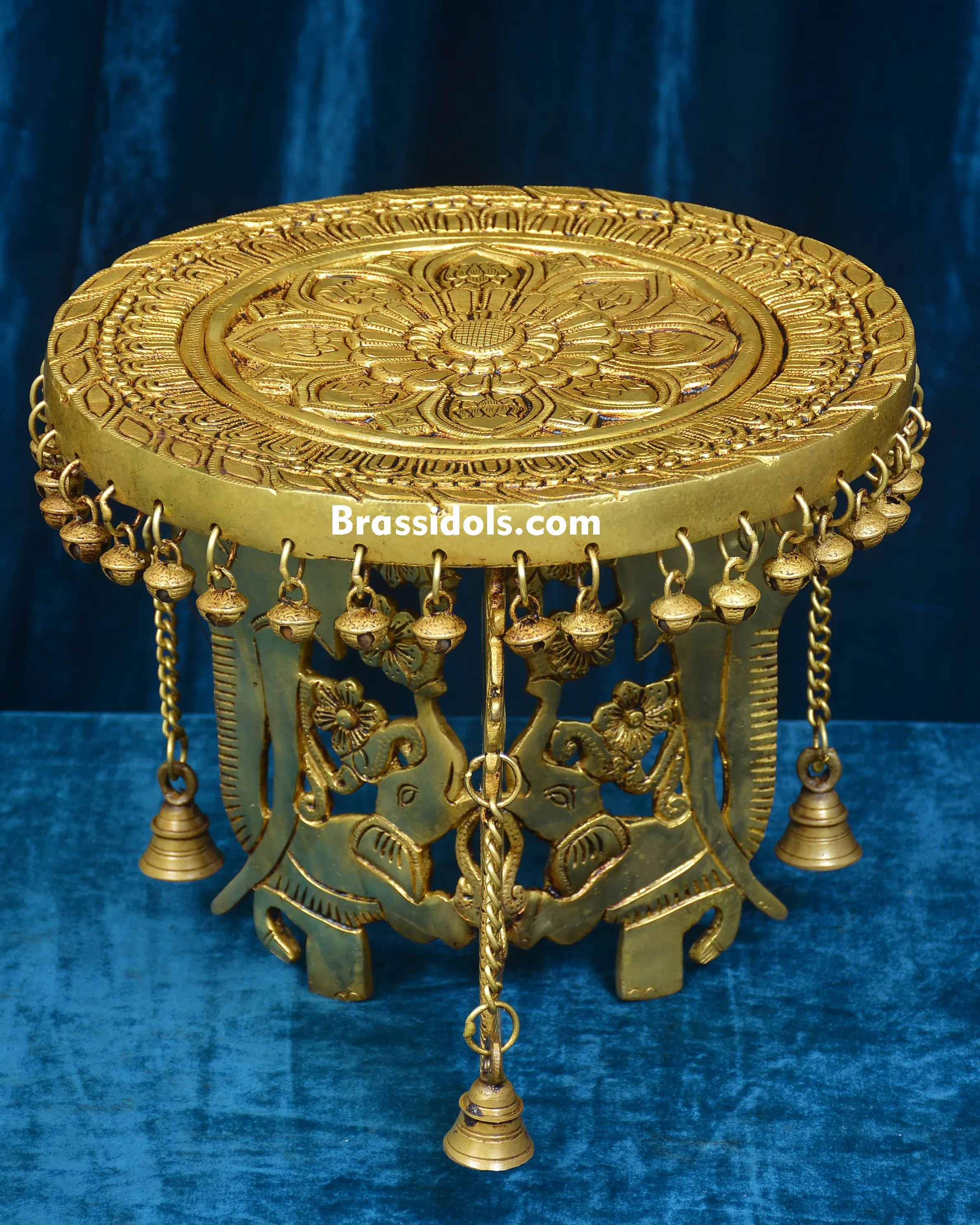 BRASS GHUNGHROO BELLS ROUND CHOKI - image 1