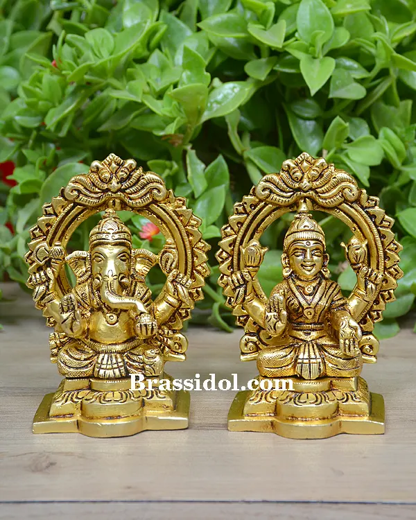 Frame Lakshmi Ganesh With Base - image 1