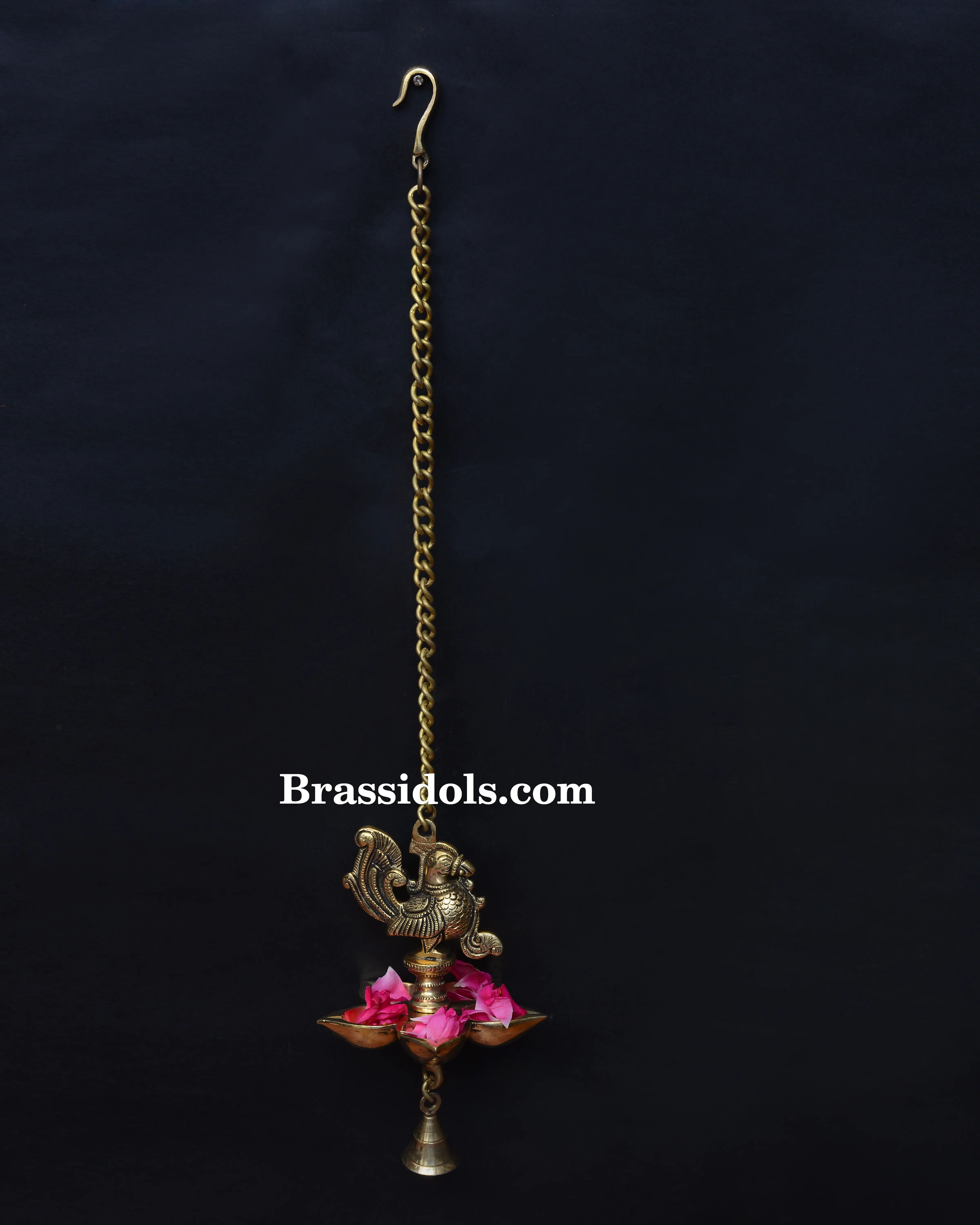 Wall Hanging Diya with Peacock Bell - image 1