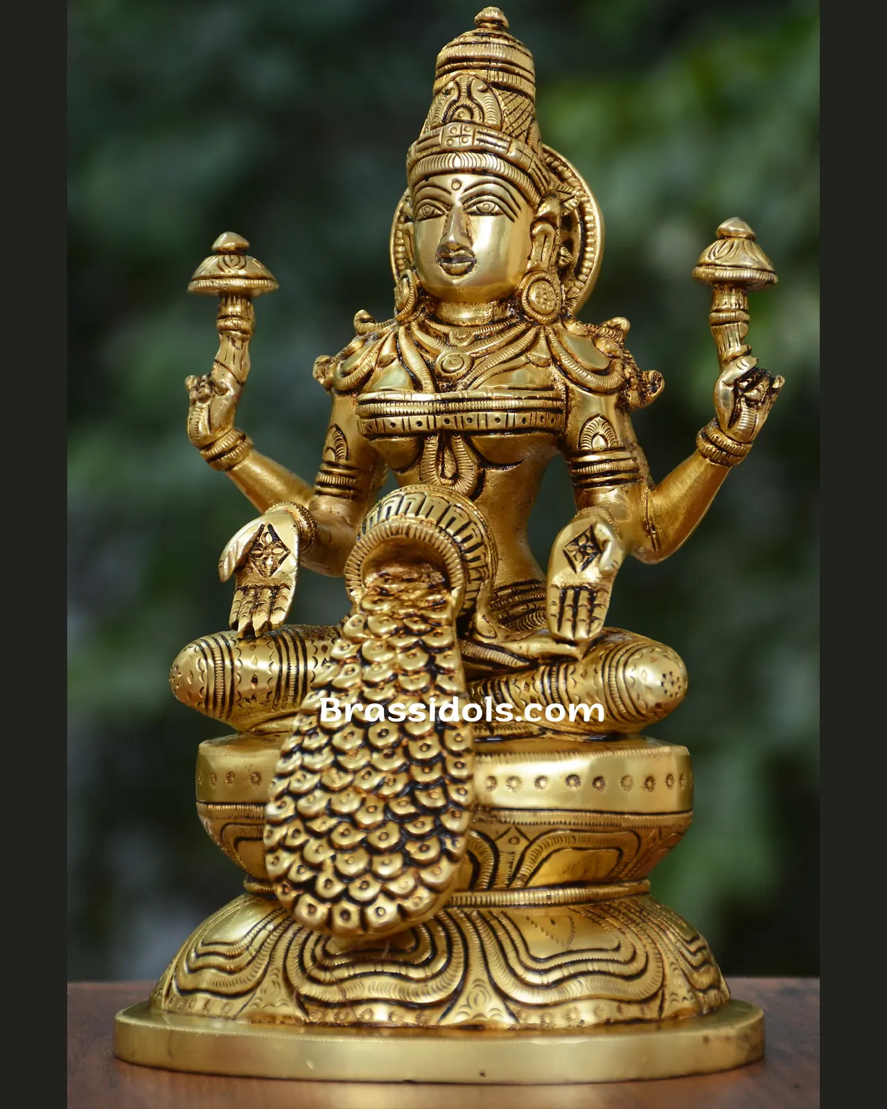 Brass Matka Laxmi Round Base (9 Inch) - image 2