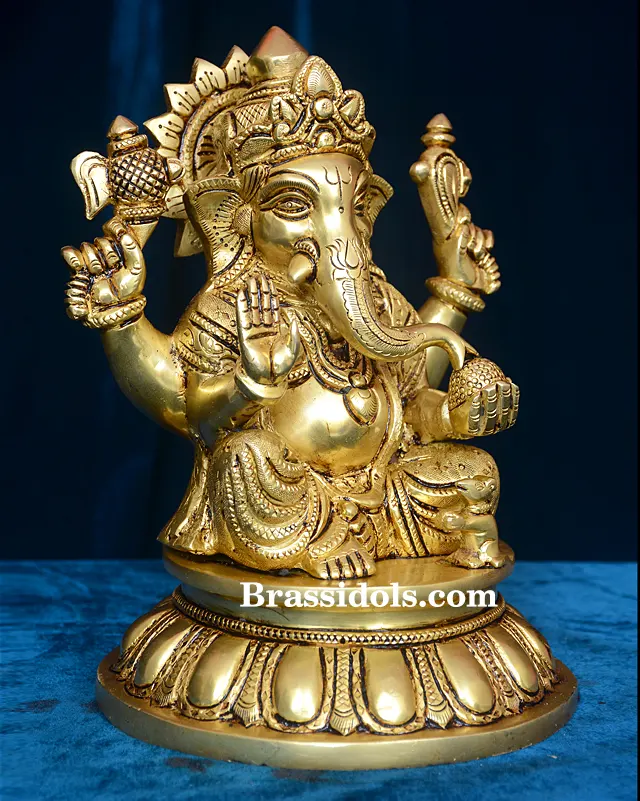 Gol Base Ganesh (8.5 Inch) - image 2